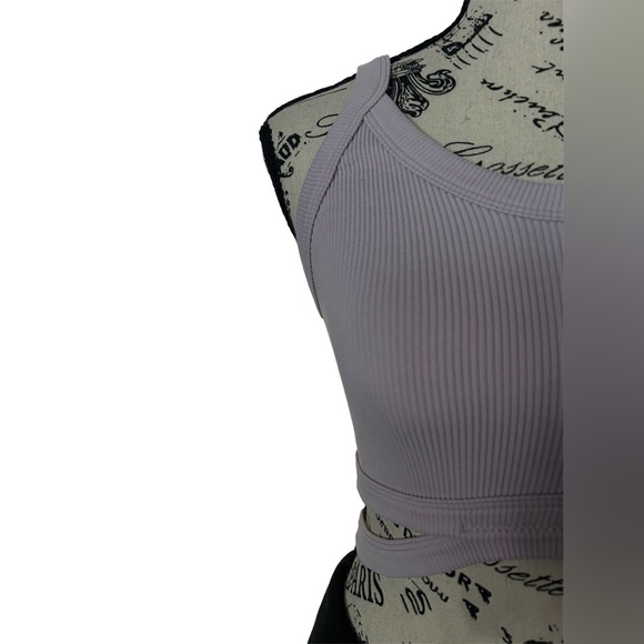 NWT Ribbed Cutout Crop Top | One Size - Picture 2 of 5